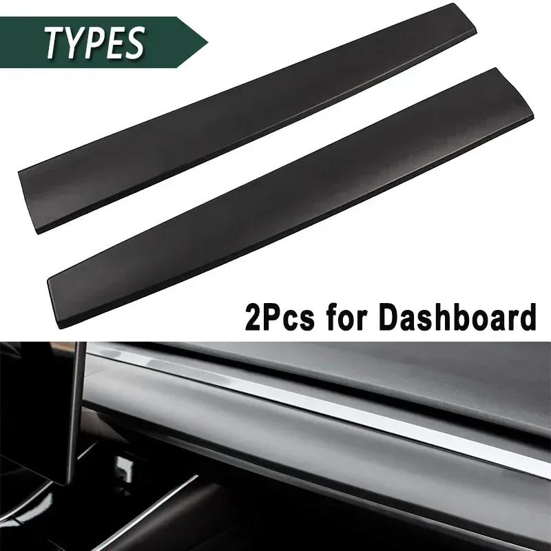 For Tesla Model 3 Model Y Dashboard Panel Stickers Center Console Decor Trim For Tesla Accessories ABS Decals Carbon Fiber Look