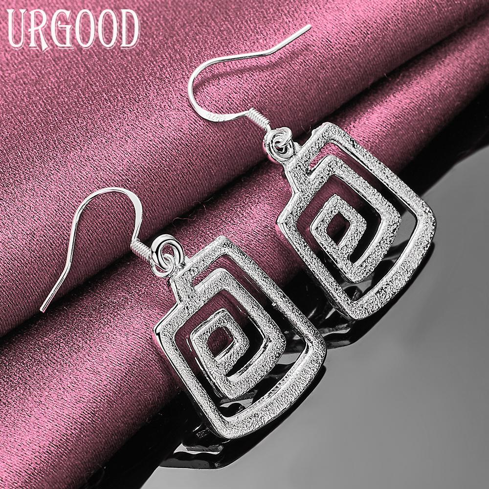 925 Sterling Silver Thread Earrings Wedding Jewelry