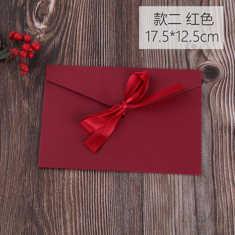 5pcs Colorful Ribbons Envelopes Kawaii Bowknot Letter Pads Cover Wedding Party Invitation Cards Envelopes School Office Supplies