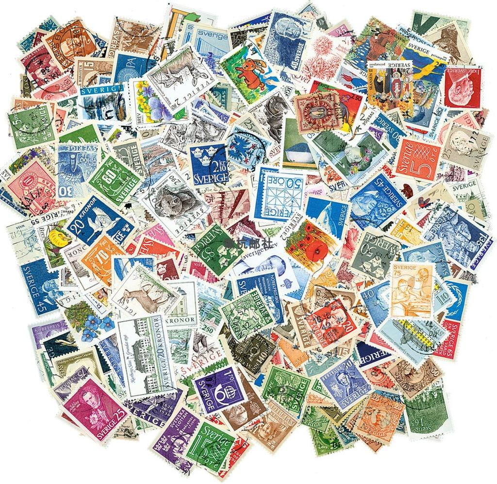 Swedish Stamps 100 Different Sweden Post Stamps Real Stamped Nordic Collectible Postage Stamps Collecting Scrapbook Material
