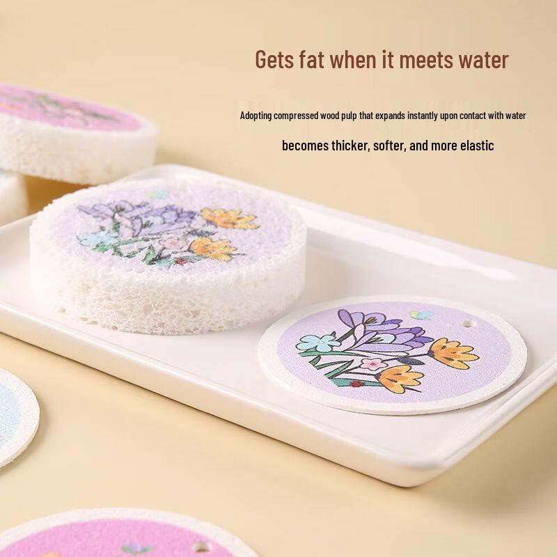 Cartoon-Druck Komprimierter Holzzellstoff Baumwollschwamm: Saugfähige, nicht fettende Küchenreinigungstücher.