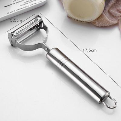 Grattugia Julienne Pelapatate 2 in 1 in Acciaio Inossidabile per Patate Cetrioli Carote Verdure Frutta Accessorio da Cucina