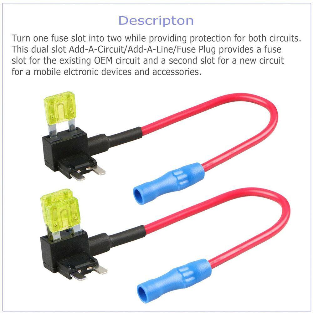 1 buc. KIT ADAPTATOR TAP 12V 20 Amp Car Add-a-circuit Mini ATM APM Siguranță cu lamă