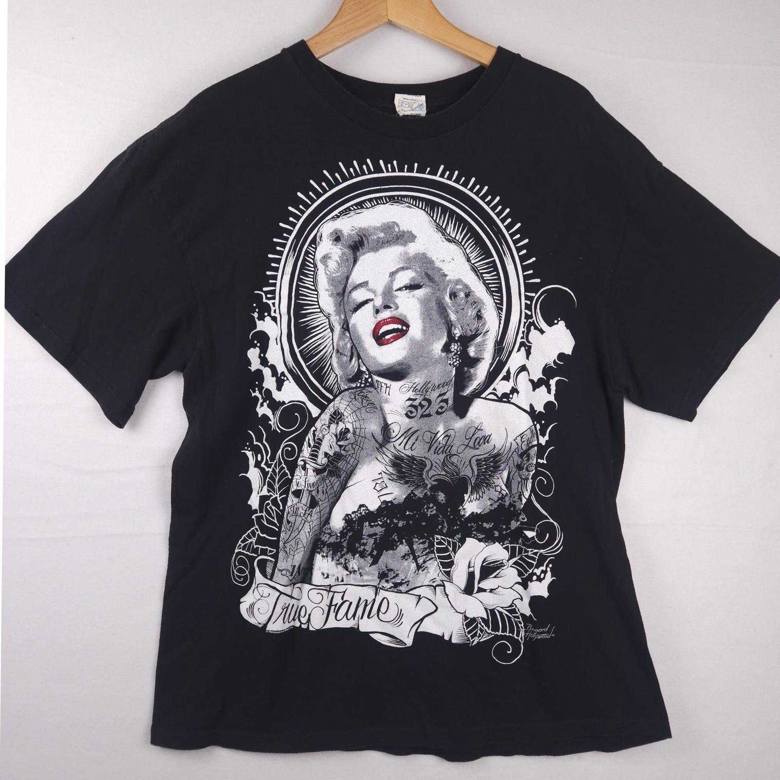 Marilyn Monroe T-Shirt XL Black Tattoo Gangster Chola Mi Vida Loca Delta Graphic S