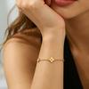 European & American Hot-Selling Simple Bracelet: Fresh & Cute Petal Four-Leaf Clover, High-End Feel Women's Jewelry.