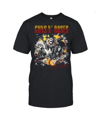 Guns N' Roses Skeletons Tour 2025 Shirt – Unisex Rock Band Tee
