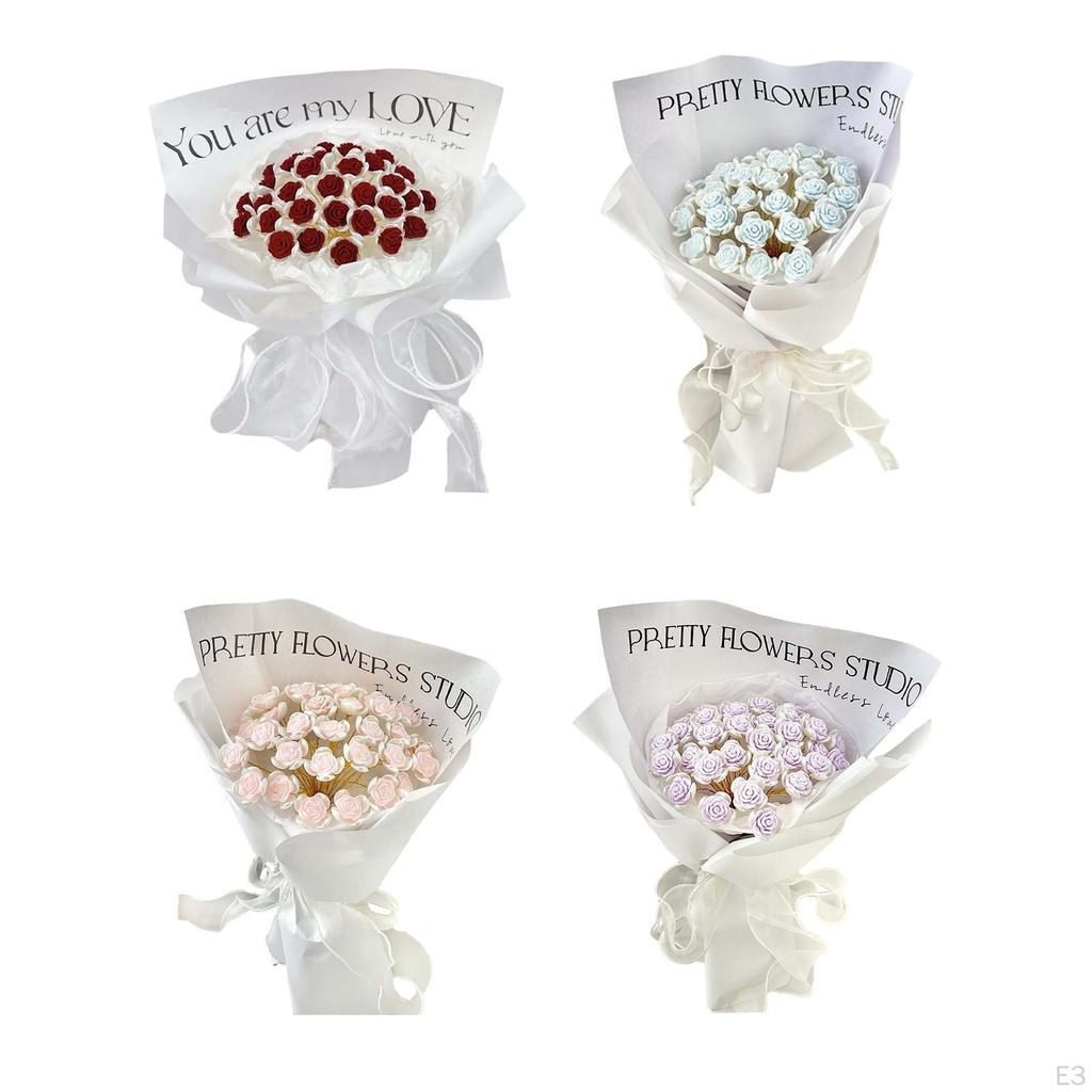 DIY Rose Bouquet Crafting Set - 13 Beautiful Blooms for Elegant Floral Display