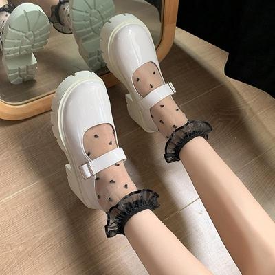 2024 Kvinnor Mary Jane Skor Kvinna Vintage Flickor Högklackad Platå Lolita Skor Japansk Stil College Student Skor Stor Storlek 43