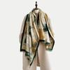 Scarf autumn and winter thickened oil painting travel outside shawl windproof and cold jacquard high-end scarf shawl neck protection