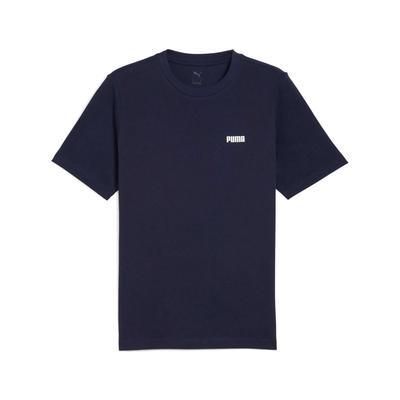 Einfarbiges Logo Bequemes Weiches Atmungsaktives Kurzarm-T-Shirt Herren Tops Marineblau 690229-06