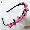 Rose Flower Crown Festival Headband Wedding Garland Floral Hairband Accessory