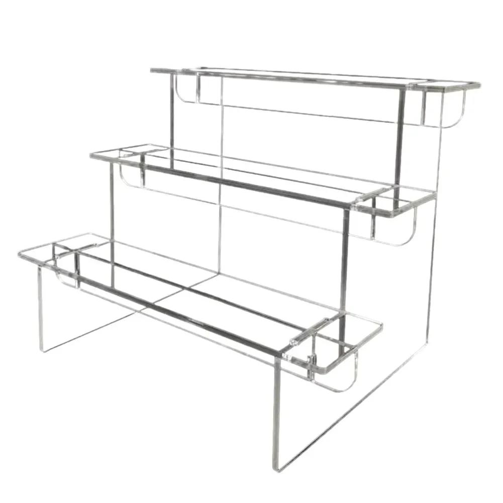 1-5 Tier Acrylic Display Stand Transparent Ladder Hand-Made Model Display Stand For Cupcake Perfume Doll Blind Box Storage Shelf
