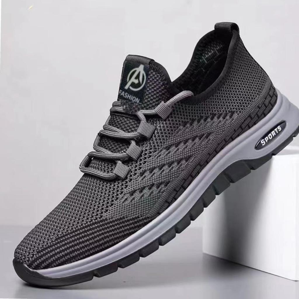 Herren Einzel Baumwolle Atmungsaktiv Hosenschlitz Gewebtes Mesh, Herren Leichte Sport Laufschuhe