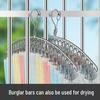 Stainless Steel Windproof Multi-Clip Clothes Drying Rack for Home and Dorm