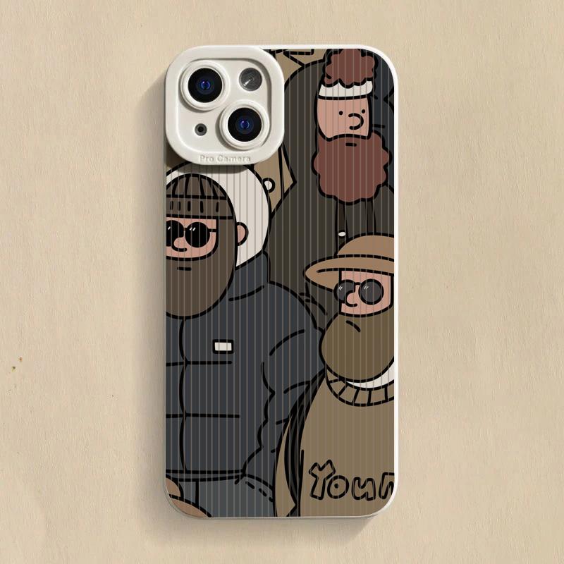 Cartoon Uncle Phone Case For iPhone 16 15 14 13 12 11 Pro Max 15 Pro XS XR X 7 8 16 PLUS SE  Shockproof Soft Silicone Cover