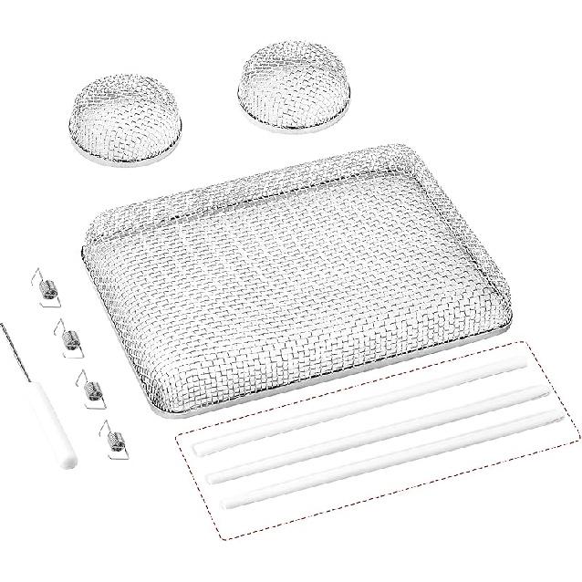 RVGUARD RV Flying Ect Screen, RV Furnace Vent Cover Bug Screen 2 Pack 2.8 X 1.3 Inch Stainless Steel Mesh With Tallation Tool And Silicone Rubber