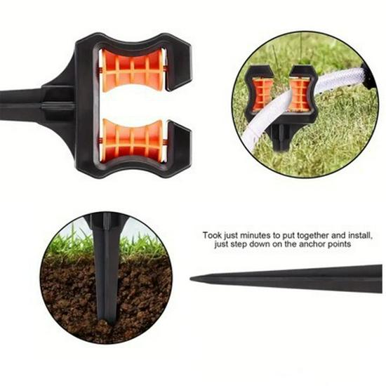 Anti-Tangle Garden Hose Stake & Guide Holder