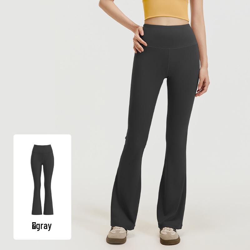 Juyi Tang Höga Midje Flare Yoga Leggings - Naken Känsla Pilates Fitness Byxor