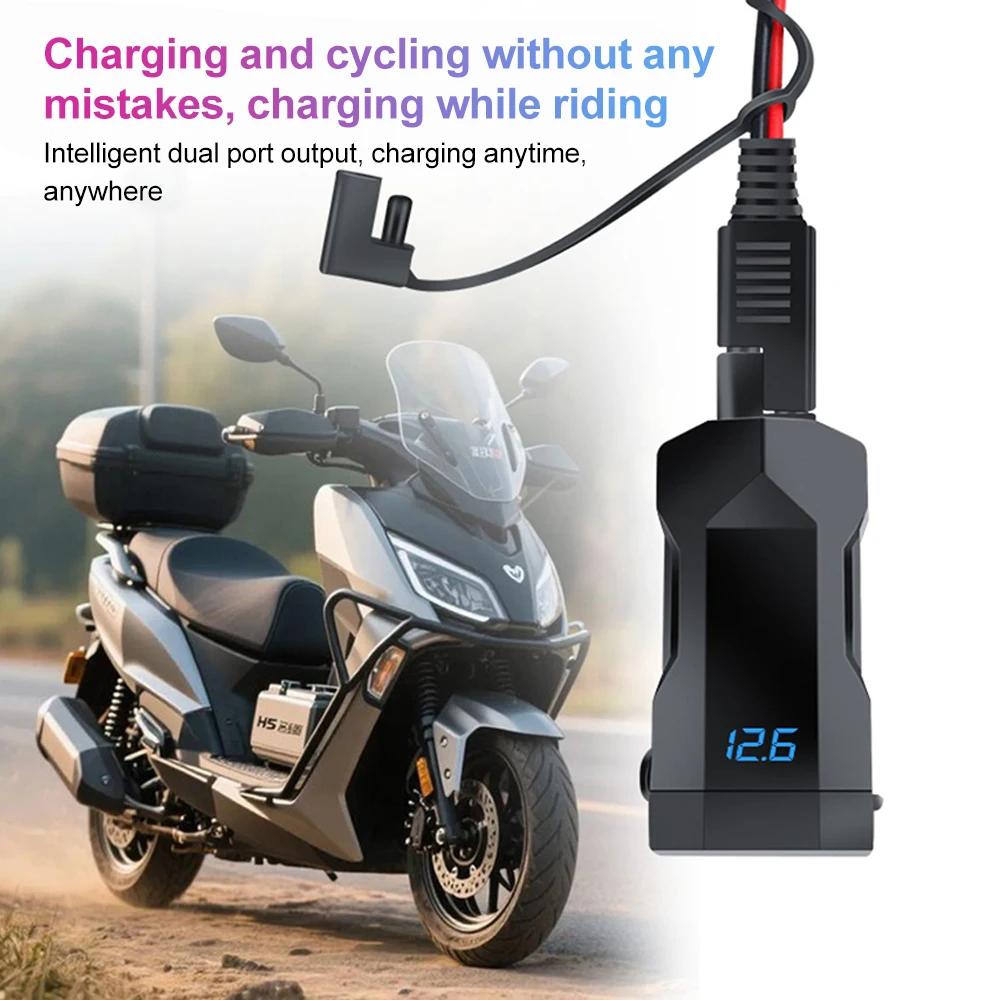 Motorcycle Handlebar PD QC3.0 USB Fast Charger Waterproof Phone Usb Port Mobile Phone Charging with Switch Moto Accessories