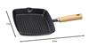 Ishigaki Cast Iron Grill Pan, Outdoor, Wave and Square, Wooden Handle, Induction Compatible, 4564