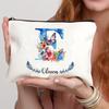 Personalized Name Butterfly Cosmetic Case Art Gift for Bridesmaid Teachers Friends Women Makeup Bag Bachelorette Party Gift