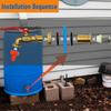 1/2" 3/4" Messing-Wassertank-Anschlusssatz, mit Legierungshahn, Dichtung, Kupferrohr, Fischtank-Kupplung, Gartenbewässerungsschlauch-Adapter