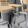 Carbon Steel Desk Edge Bag Hook Rotatable Adjustable Desk Headset Hanger Space Saving Removable Table Side Backpack Rack
