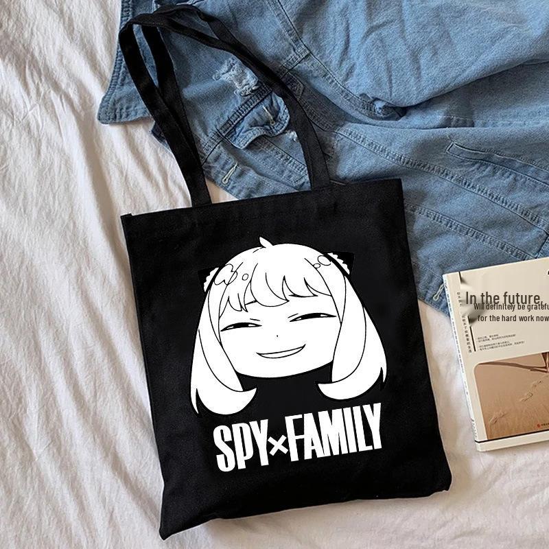 Spy x Family Anime Canvas Tote Bag - Harajuku Shoulder Bag for Students and Shopping
