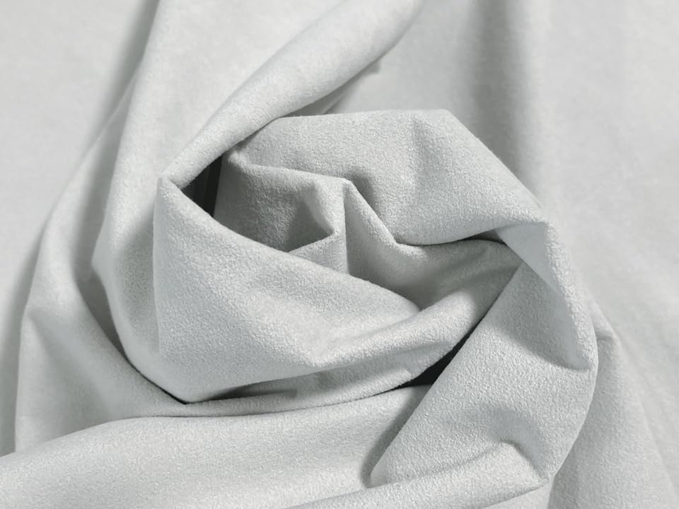 X Premium Artificial Made In Japan Light Gray [155 100cm] Suede-Like Fabric, Leather, [Wide, Stretchable, Thin, (Light)]