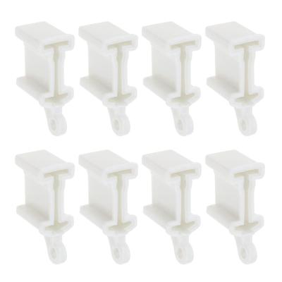 8Pcs Universal Plastic Curtain Rod Stoppers Curtain Track Fittings End Caps Flexible Bendable Curtain Track End Stops
