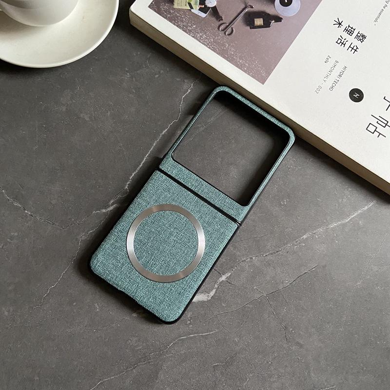 Fabric Cloth Texture Magnetic Case for Motorola Moto Razr 60 50 Ultra 40 5G 2022 2020 Shockproof Mag-safe Wireless Charge Cover