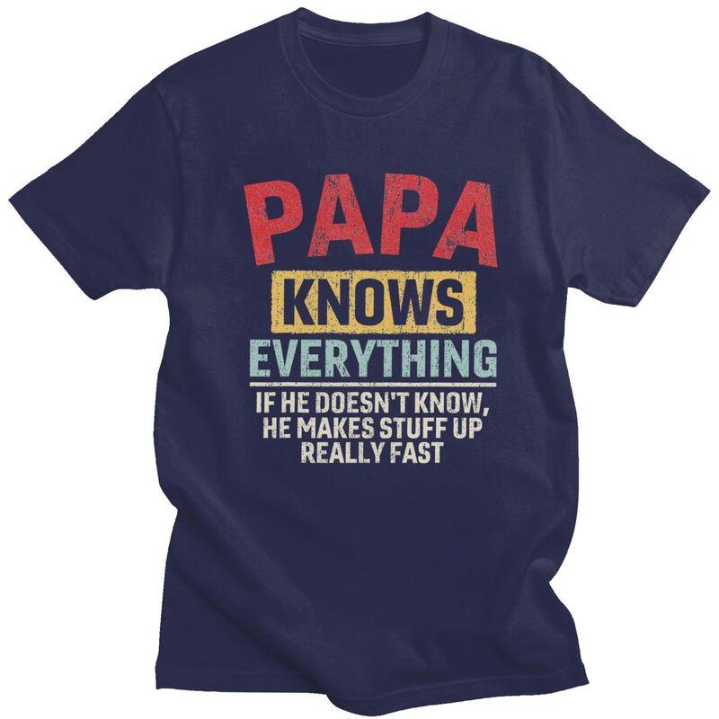 Individuelle Papa Weiß Alles T-Shirts Herren 100% Baumwolle T-Shirts Oberteile Papa Väter Geschenk T-Shirts T-Shirt Kleidung