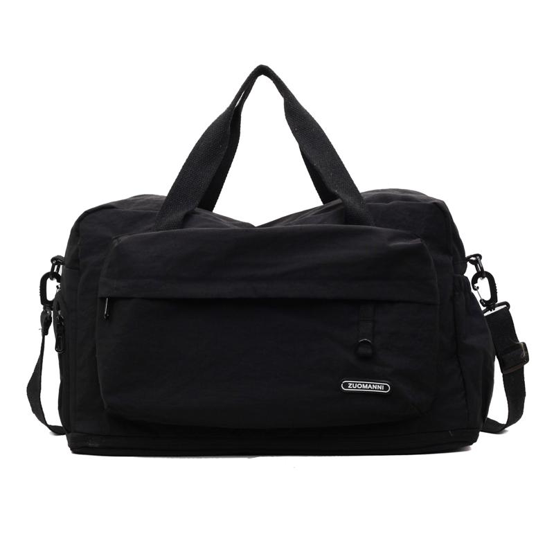 

Women s Lightweight Foldable Travel Duffel Bag,Large Capacity Multi Compartment Travel Luggage Bag,Nylon Sports Gym Tote Bags чёрный