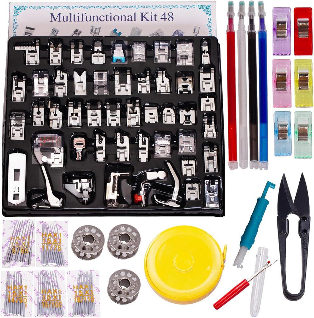 Deluxe Presser Foot Set: 32-62pcs Multifunctional Sewing Accessories for Home Machines