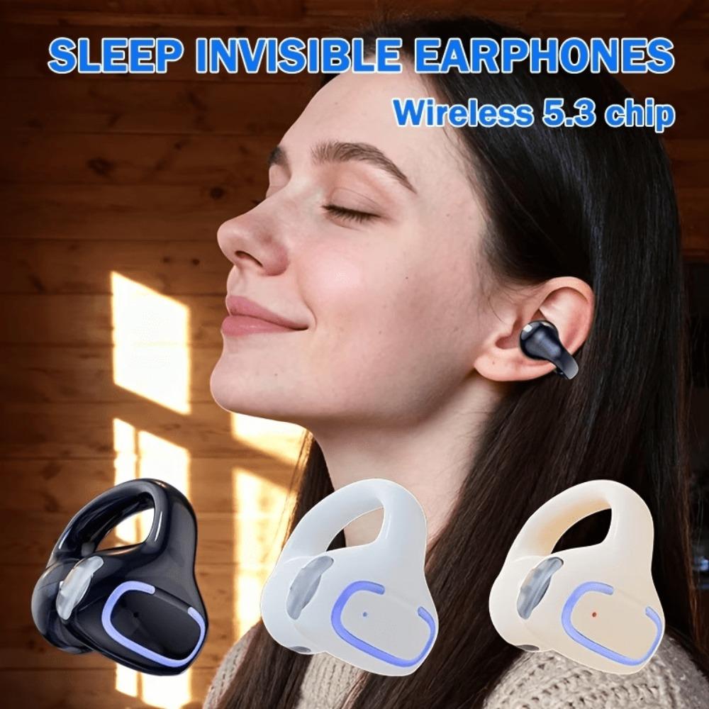Wireless In-ear Bluetooth Headphones, Comfortable Wear Noise Cancelling Earphones USB Charging for Sports Running Cycling Calls
