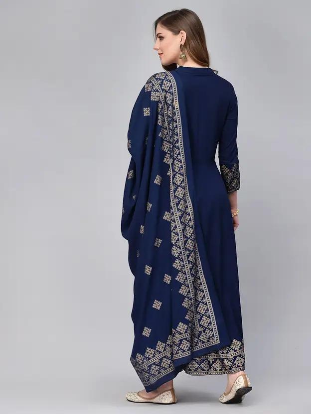 Indian Designer party Wear Kurti Set Top Tunic | Women Viscose Rayon Kurta Pant Set