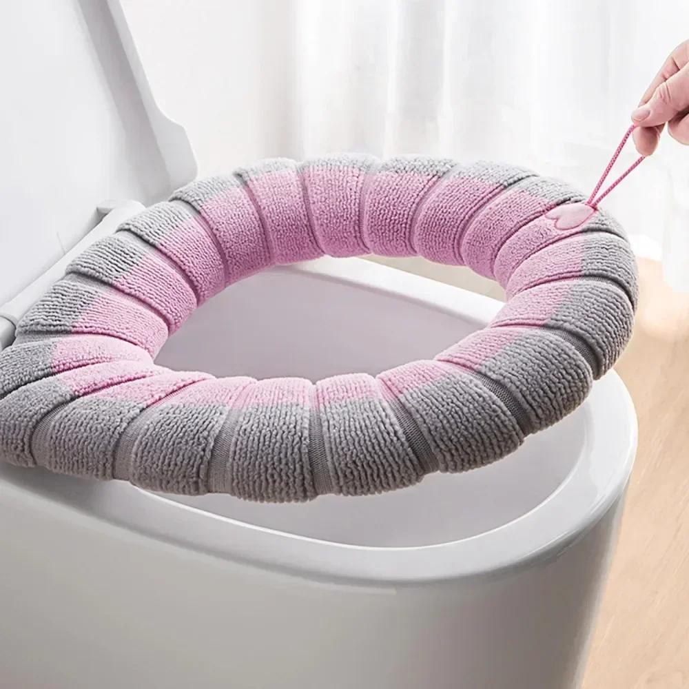 Thickened Toilet Mat Antifreeze Toilet Covers Washable Knitted Mat Gentle Animated Toilet Seat Covers Bathroom Products