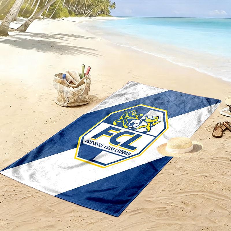 FC Luzern Logo Print Beach Towel, Large Soft Quick Dry Towel for Beach Camping Swimming