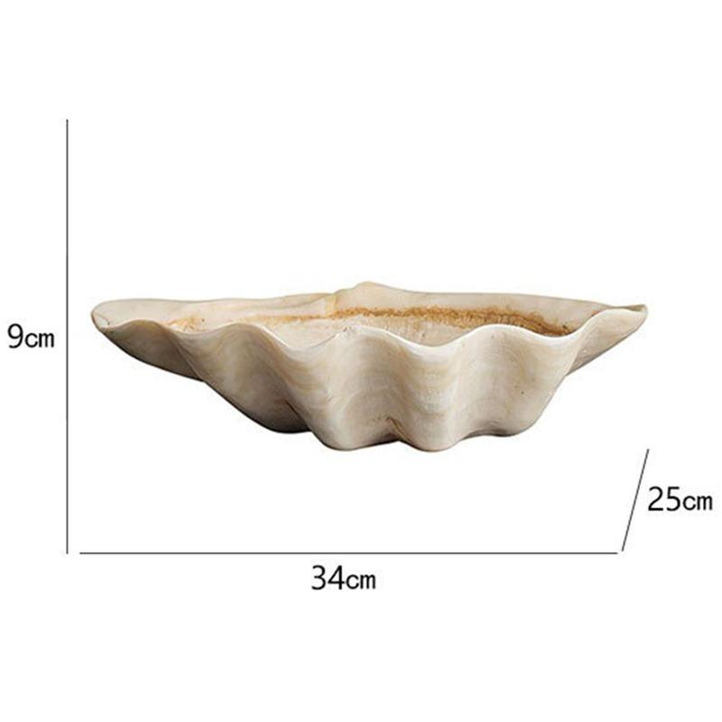 Retro Storage Trays Shell-shaped Fruit Plate Creative Decorative Table Center Tray Nordic Kitchen Organizer Home Furniture