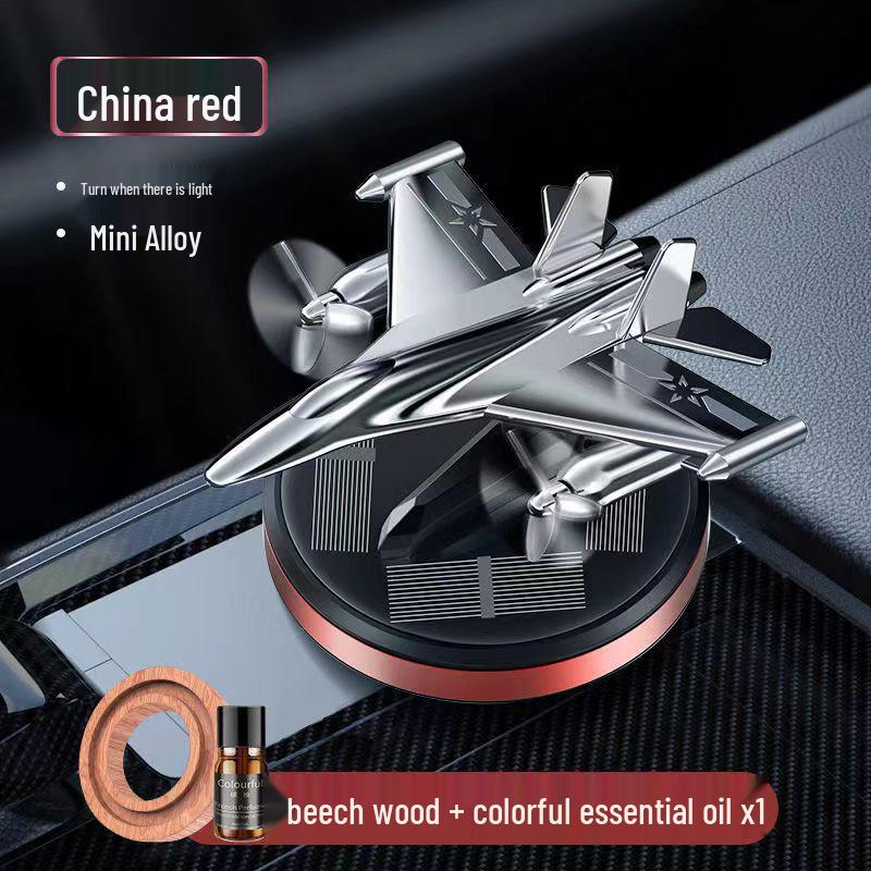 Solar-Powered Rotating Helicopter Car Air Freshener with Light Sensor