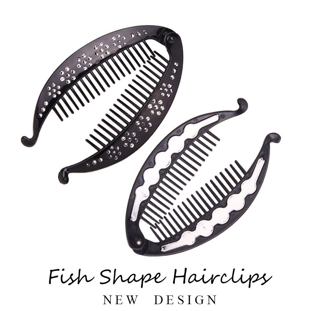 

Luxurious DIY Rhinestone Barrettes Banana Clips Women Hairpins Hair Clips Fish Clip Hair Claws
