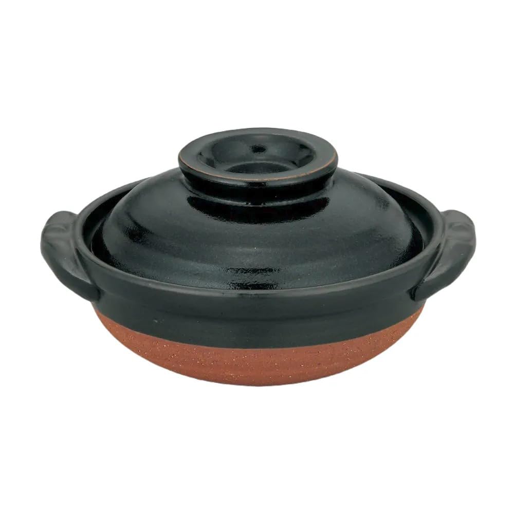 

Yuzu Tenmoku size pot Earthenware pot for one person 5.5 [19.5×17×10cm]