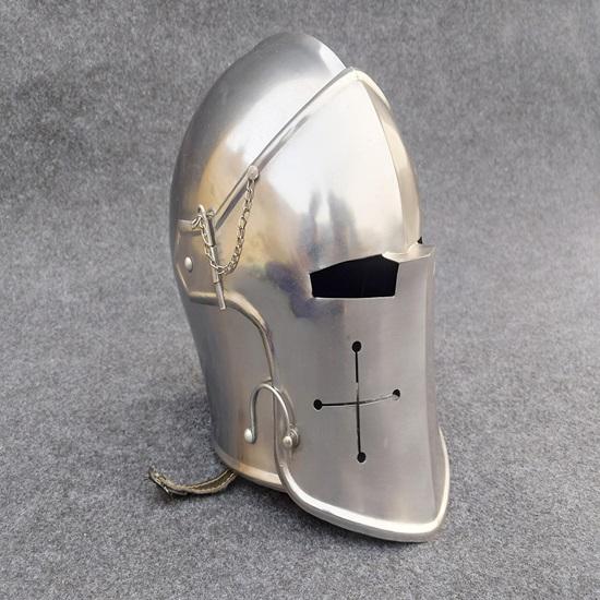 Medieval Barbuta Visor Helmet LARP Cosplay, Costume Halloween