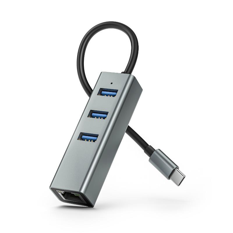 USB-C Docking Station with Gigabit Ethernet and USB 3.0 to RJ45 Adapter for Laptops & Tablets