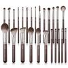Jessup Makeup Brushes Set 15/25pcs Premium Synthetic Brown Make Up Brushes Foundation Eyeshadow Concealer Blush Eyeliner, T511