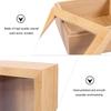 1Pcs Walnut Wooden Storage Box Large Capacity Desktop Organizer Window Design Home Sundries Storage Case for Office Cosmetics