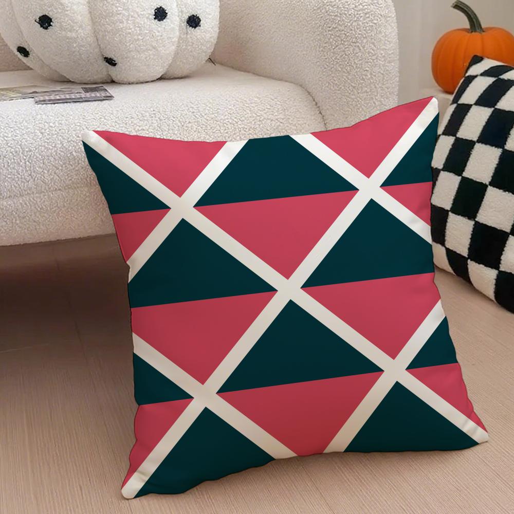 Exotic Portuguese Style Geometric Graphics Art Cushion Cover Throw Pillow Cover Hidden Button Durable Polyester Chair Cushion