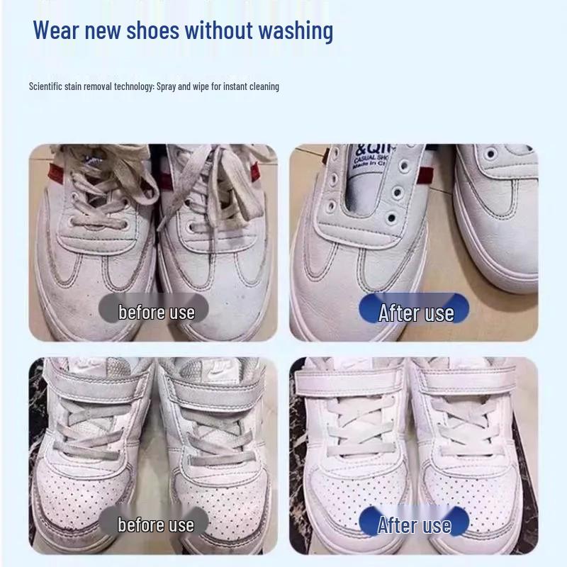 Jiebike Weißer Schuhreiniger - Fleckenentferner & Trockenreinigung für Sport-, Leder- und Mesh-Schuhe