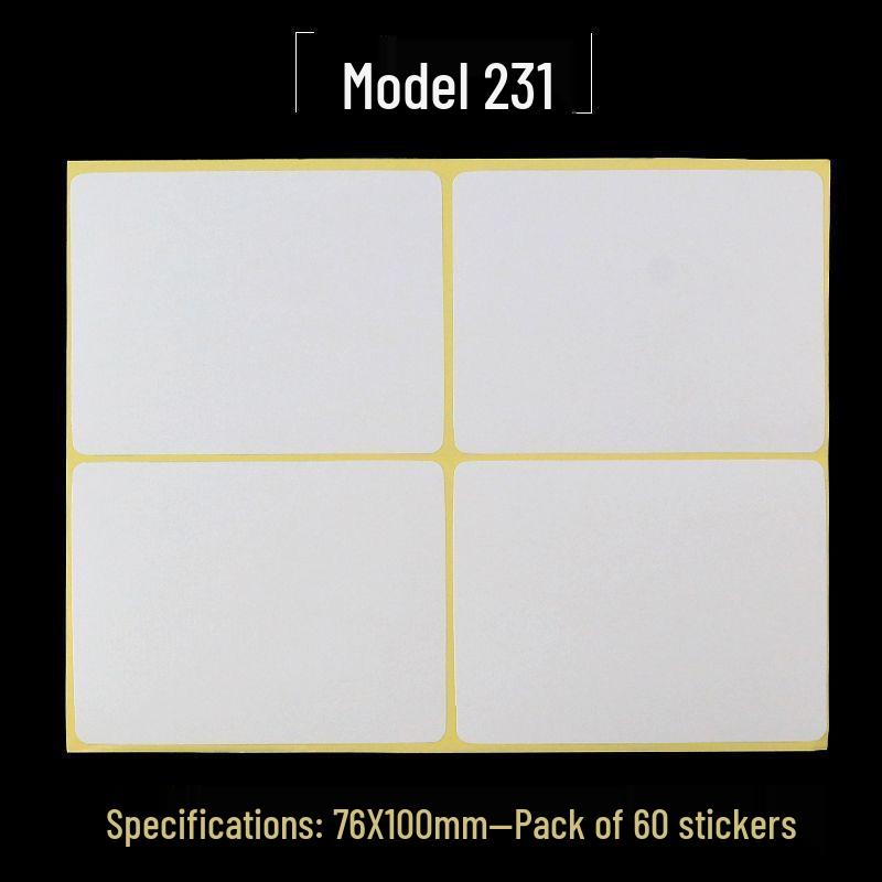 A5 Adhesive Matte White Label Stickers - Printable, Writable, Removable Name Tags