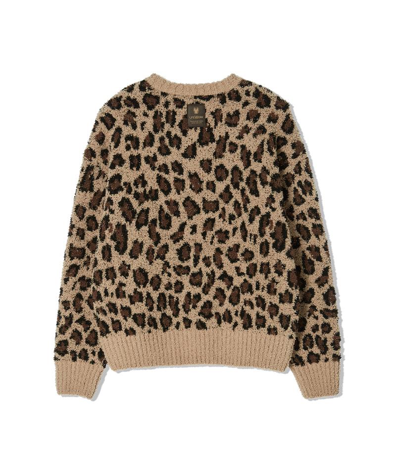 LIFEWORK Women'S) Tactel Leopard Print Knit Sweatshirt